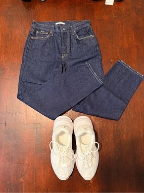 GRLFRND Helena Straight Leg Button Fly Dark Wash Jean Size 26